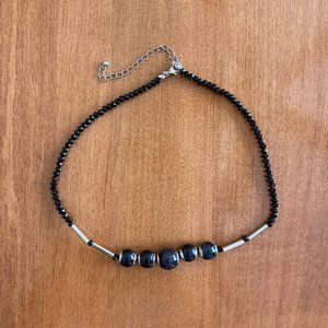 2/$20 Black and Chrome Beaded Necklace